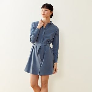ADAY back to front shirt dress in mineral. New. Medium.